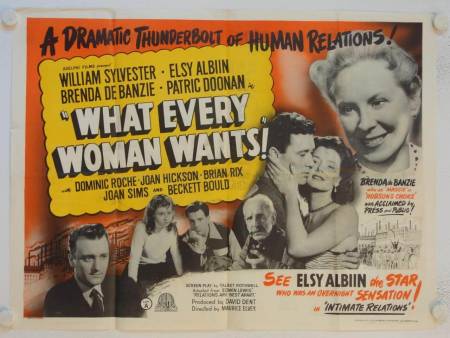 What every Woman wants original release British Quad movie poster